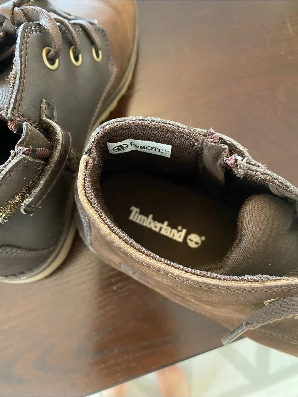 Timberland Kids Boys Timberland Courma Kid Chukka Boots in Dark Brown Leather.